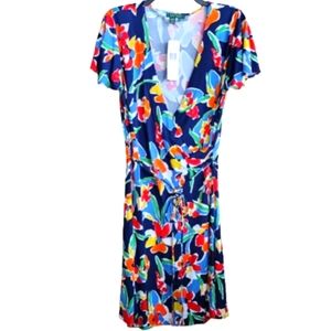 Lauren Ralph Lauren The Cliffs Semi Wrap Dress L